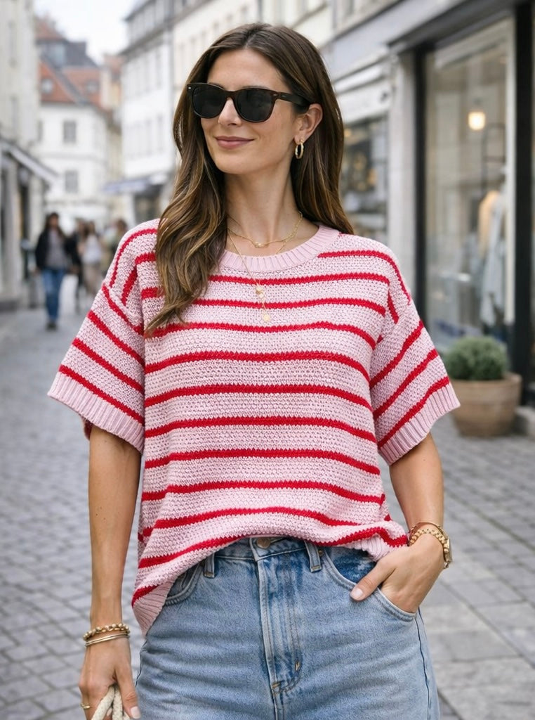 Shirt Strick Streifen
