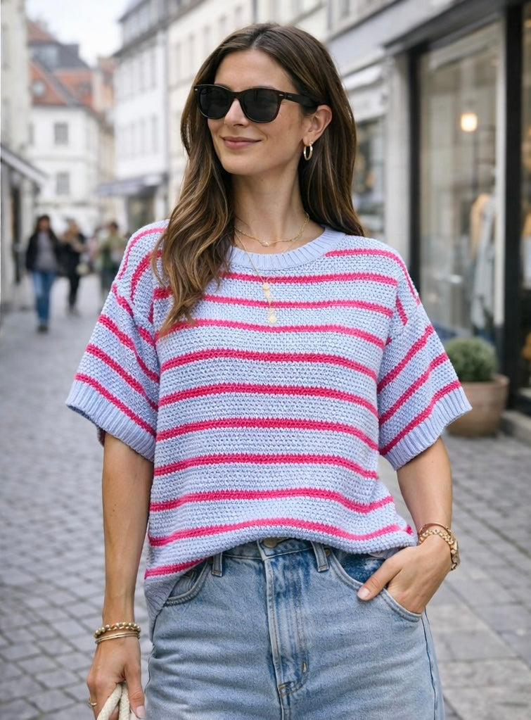 Shirt Strick Streifen