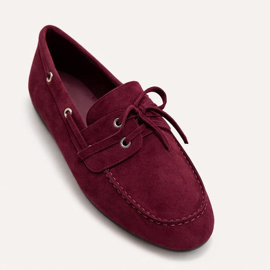 Loafer Velours Bordeaux