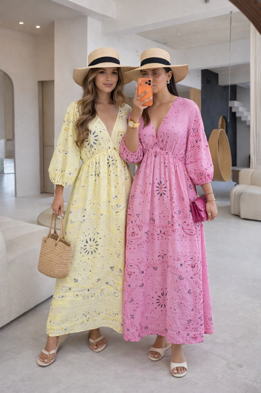 Kleid Musselin Rosa