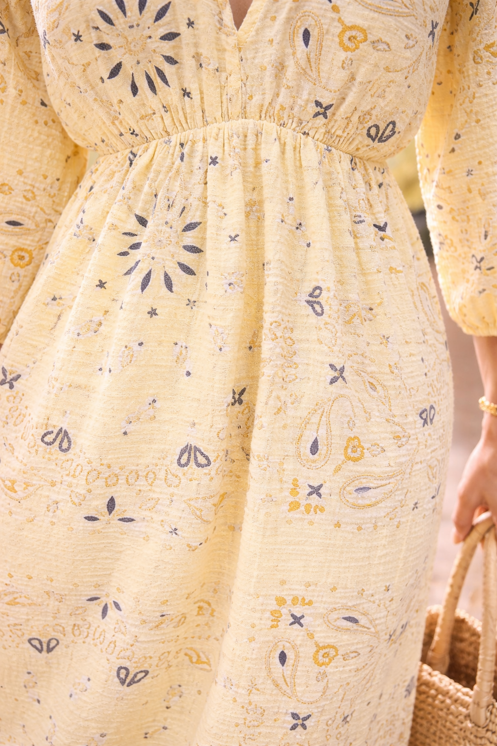 Kleid Musselin Gelb