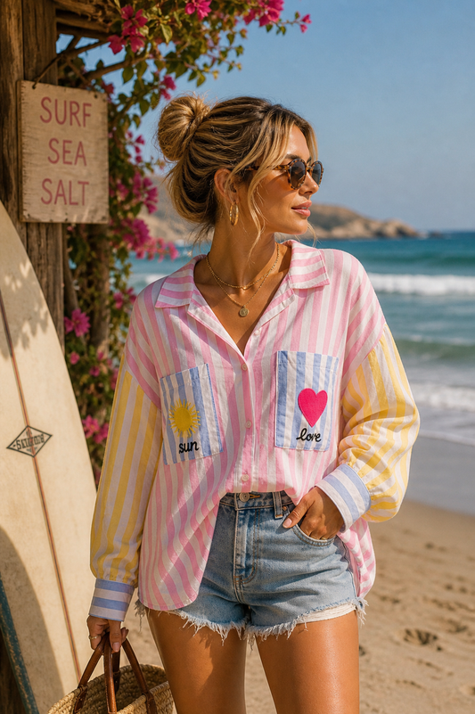 Bluse Streifen Sun Love