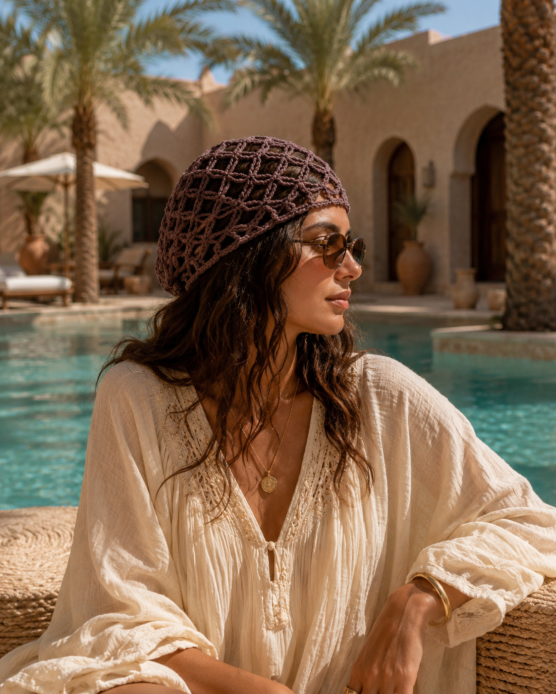 Boho Chrochet Cap