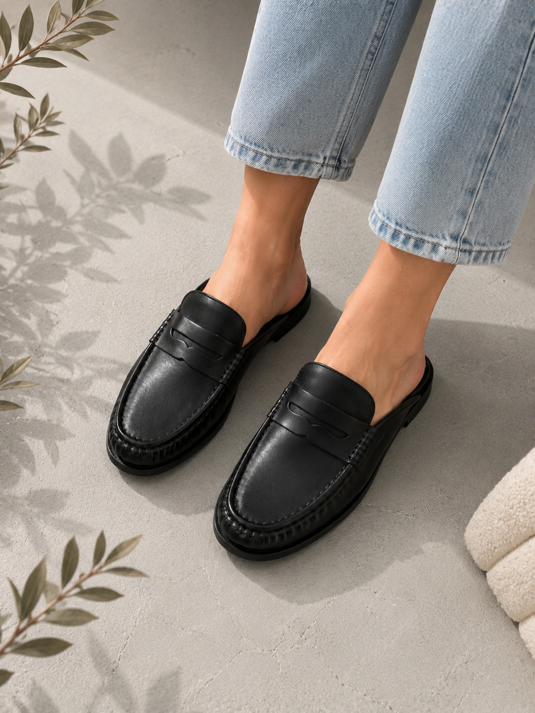 Slipper Loafer Schwarz