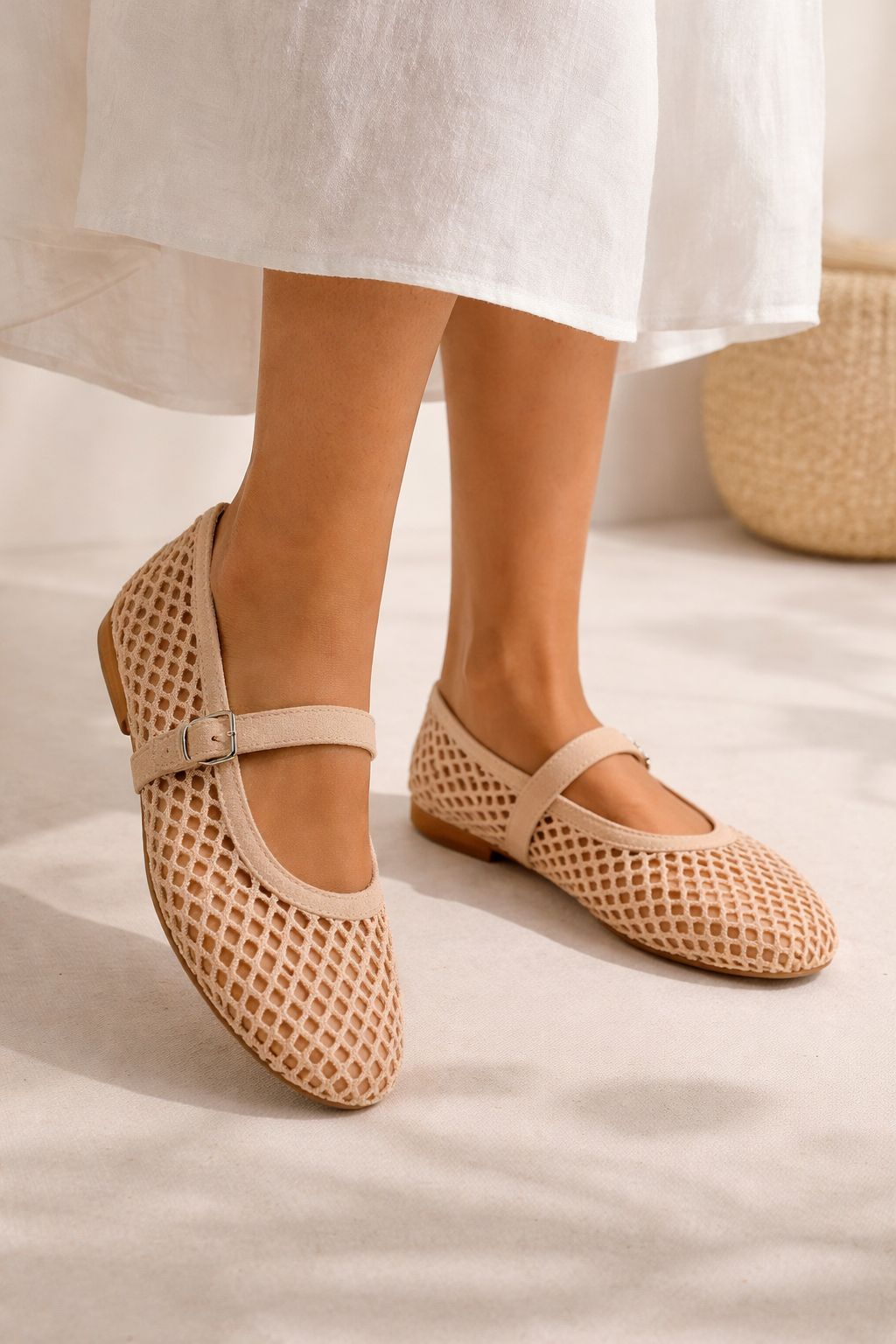 Ballerina Netz Beige