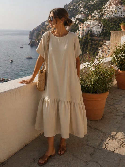 Leinenkleid Volant