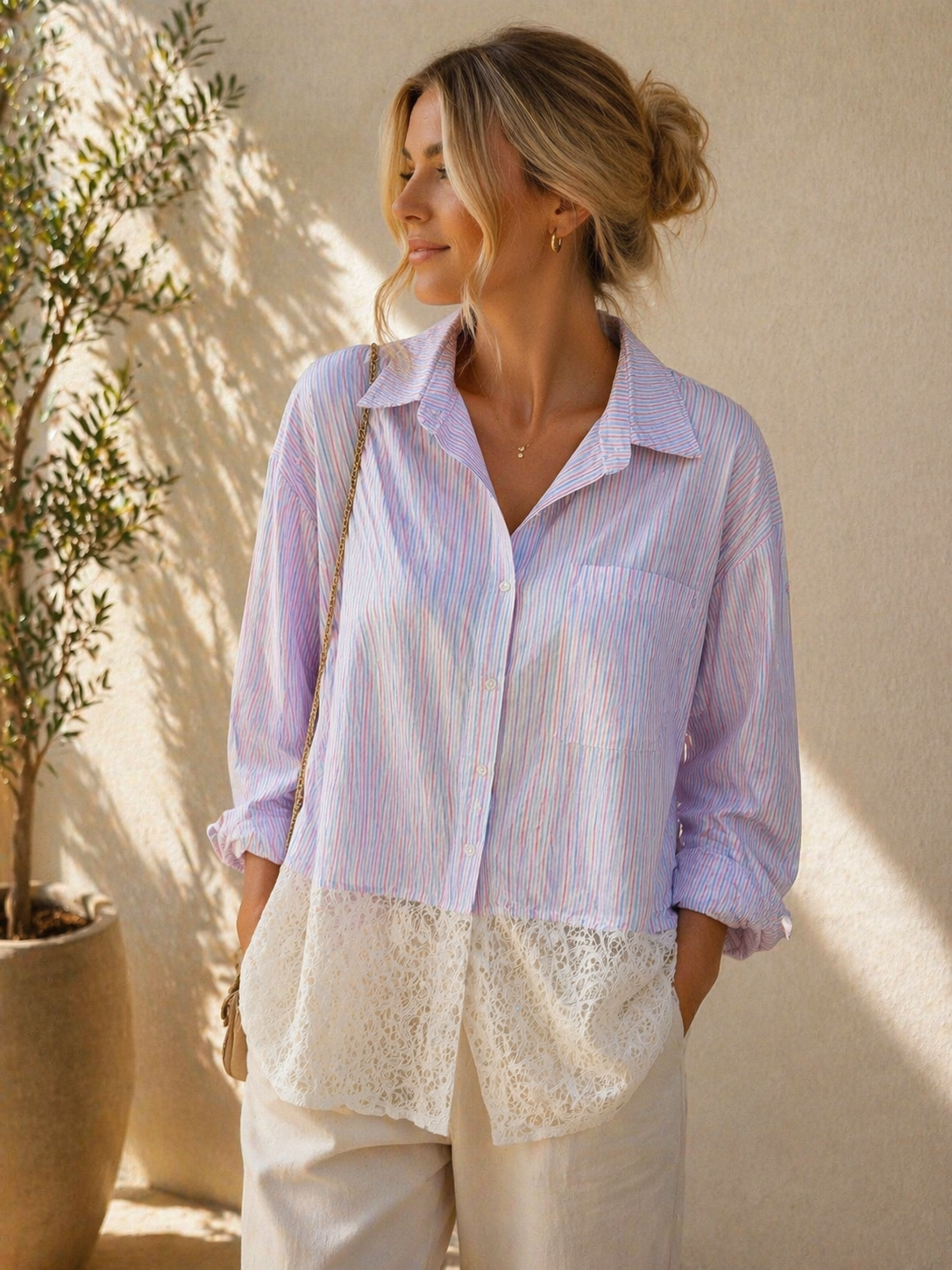 Bluse Spitze