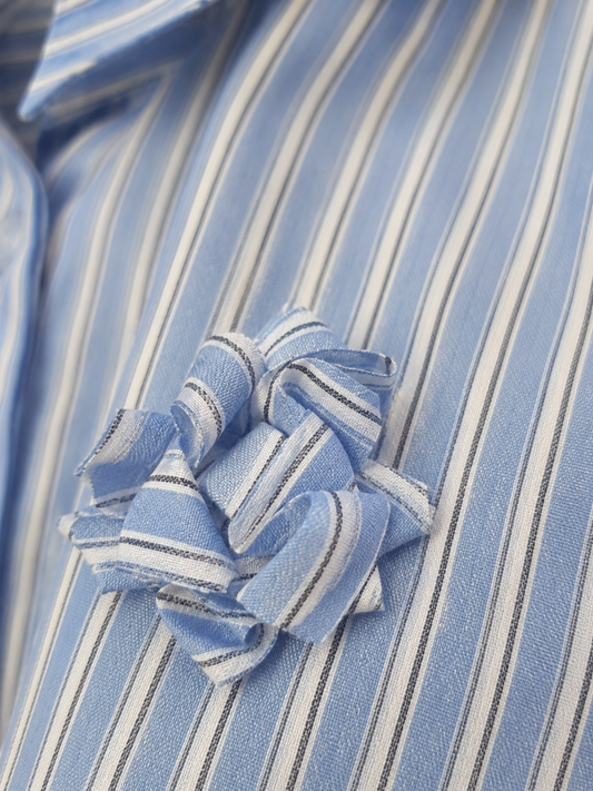 Bluse Hellblau Blume