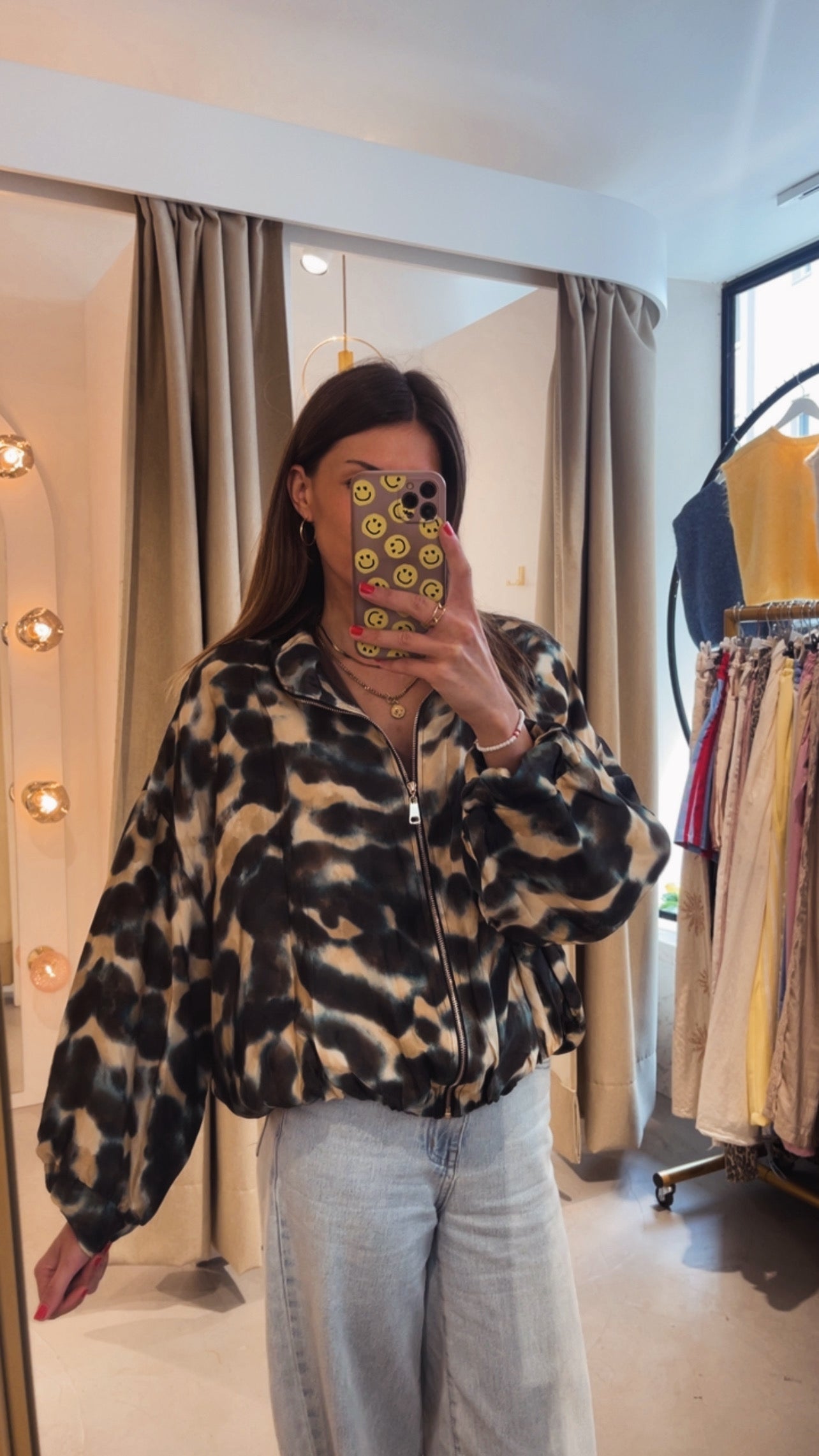 Satin Bomberjacke Leo