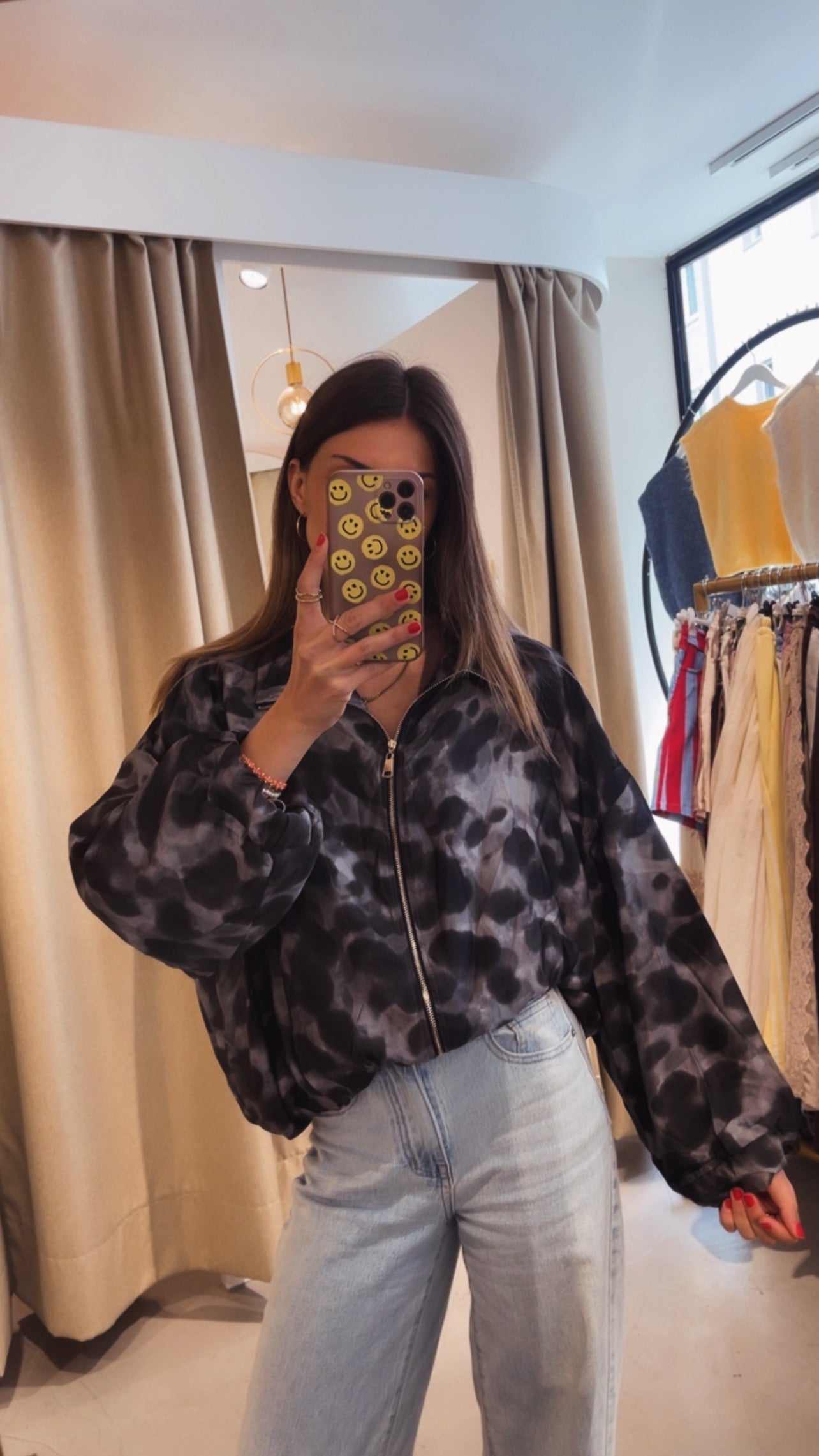 Satin Bomberjacke Leo