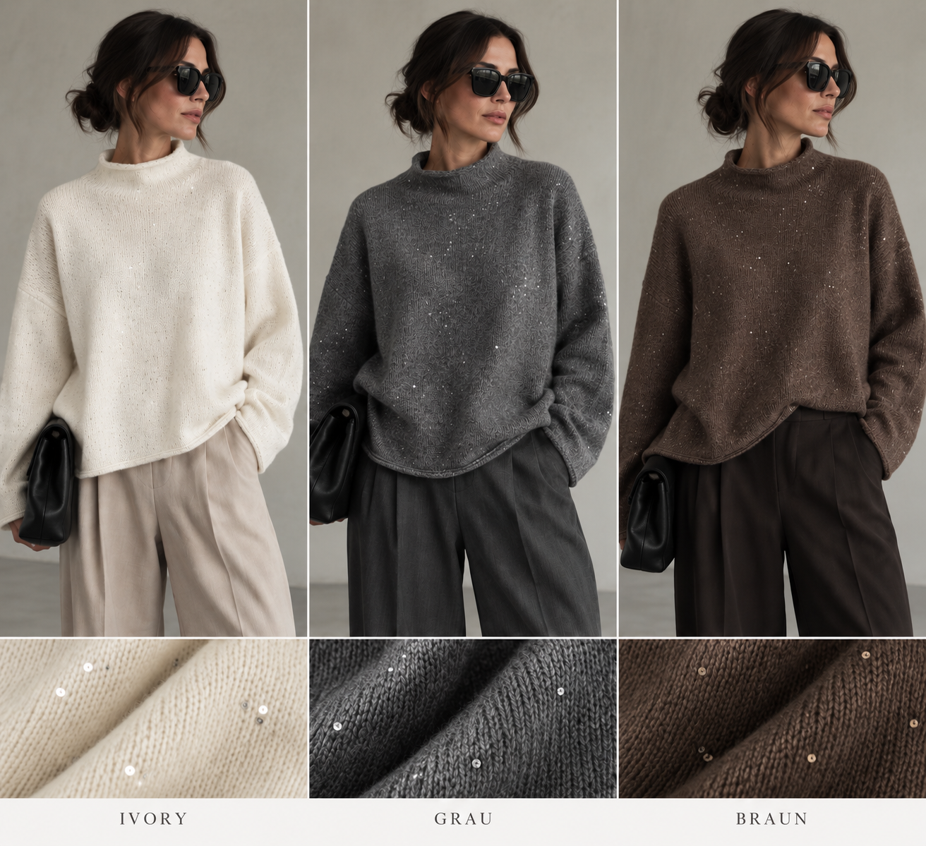 Strickpullover Glitzer