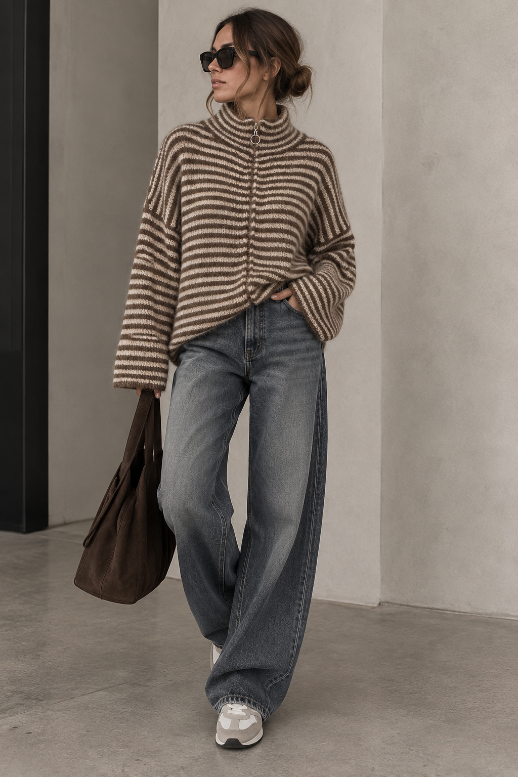 Strickjacke Streifen