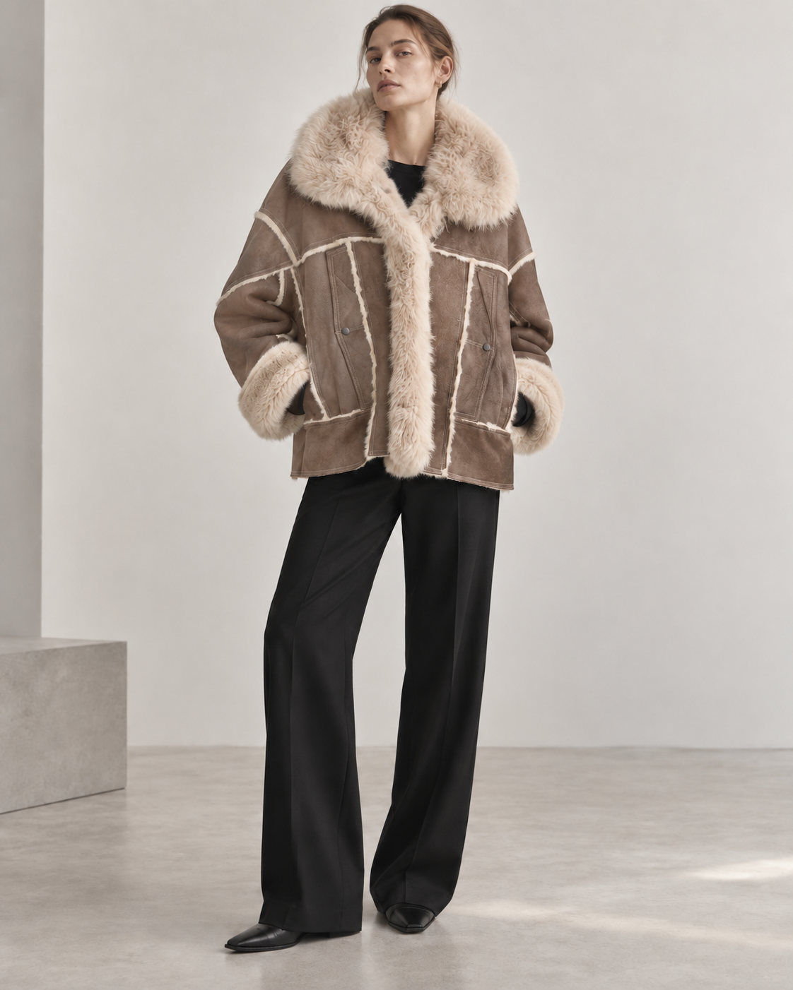 Jacke Lammfelloptik