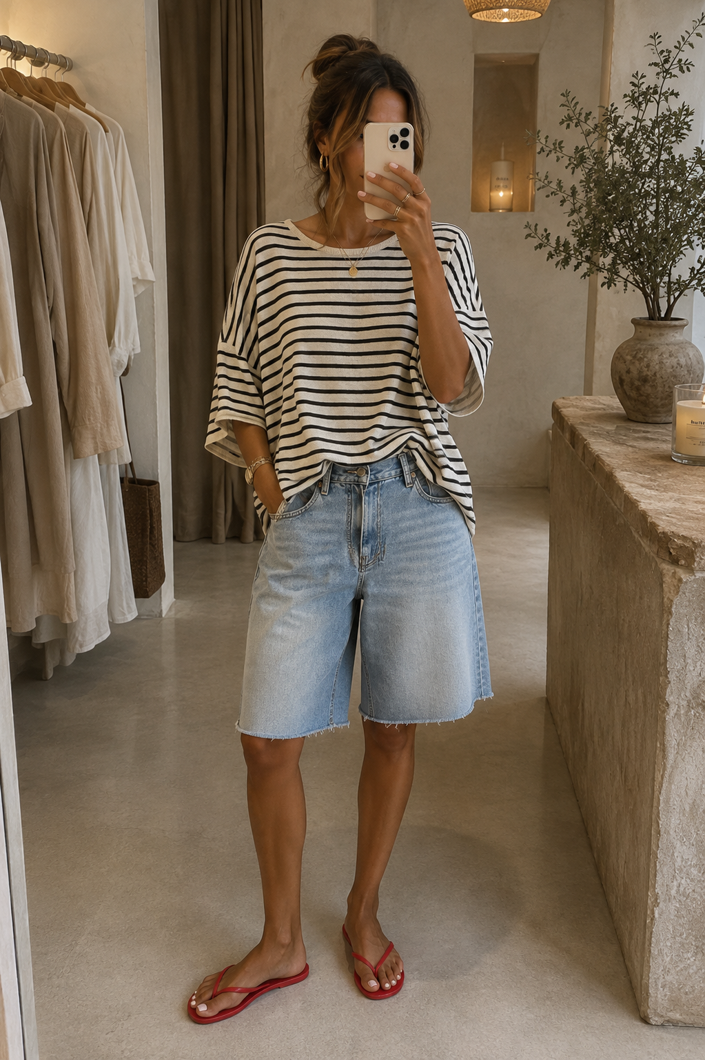 Strick Shirt Streifen