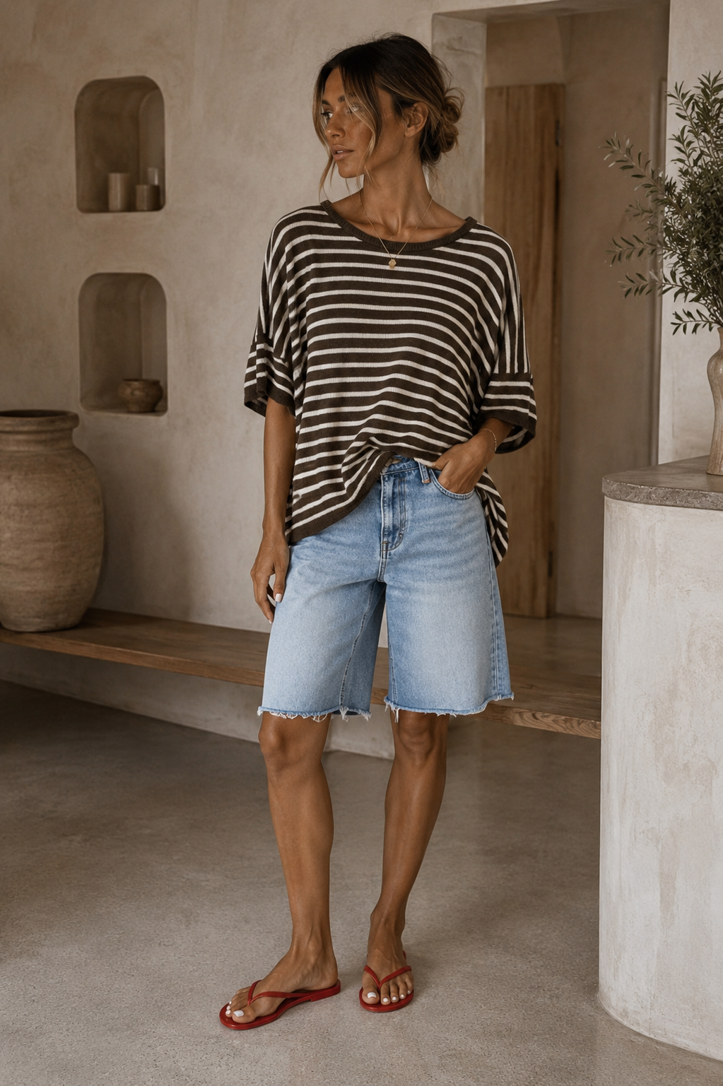 Strick Shirt Streifen