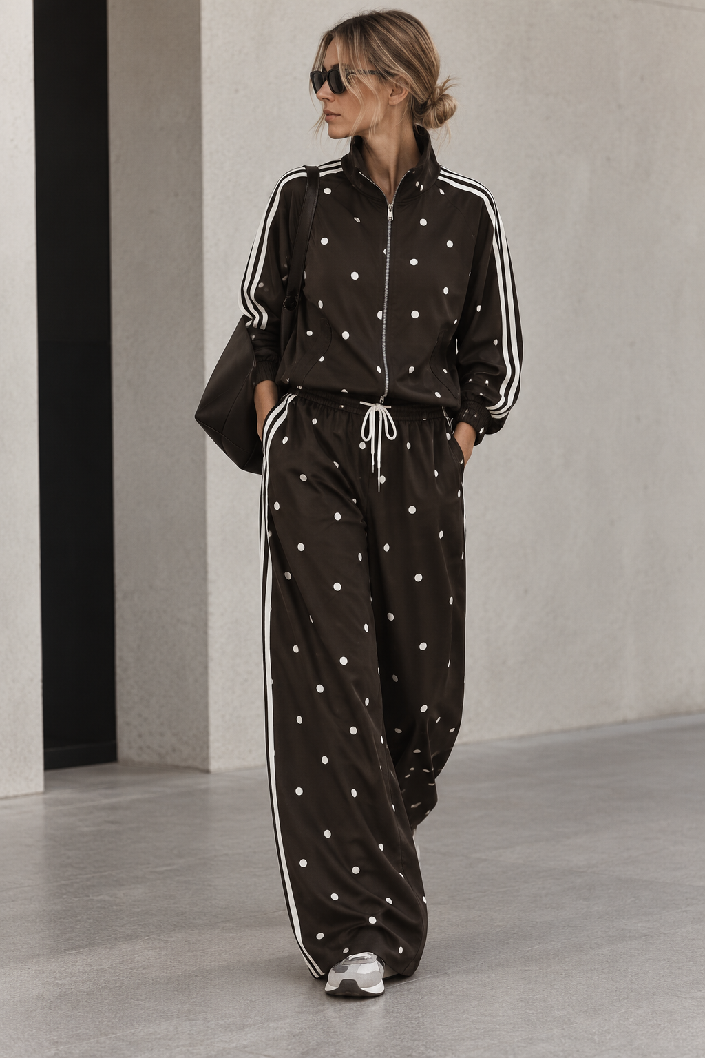 Jacke Polka Dots Braun