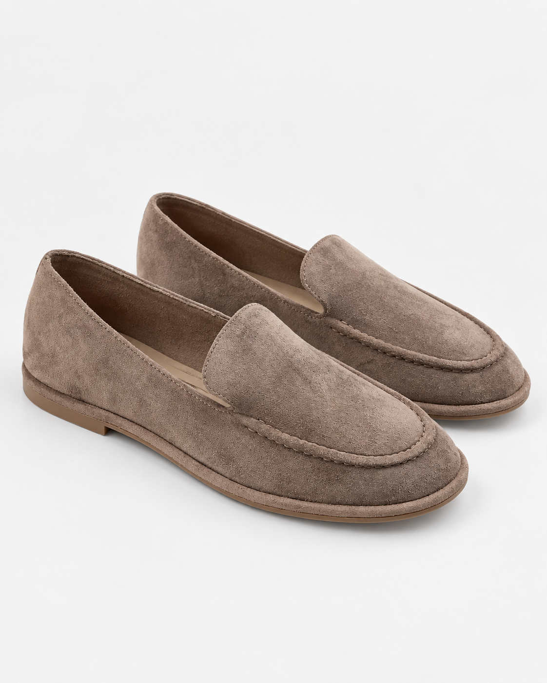 Mokassin Velour Optik Taupe