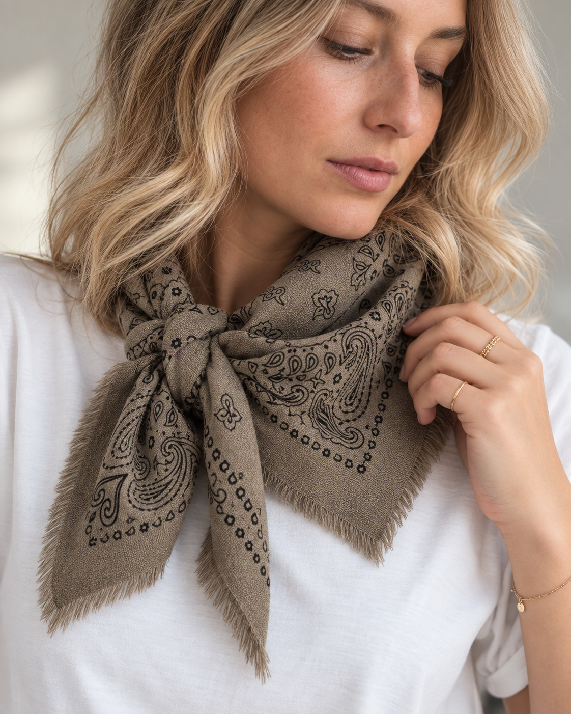 Tuch Paisley Khaki