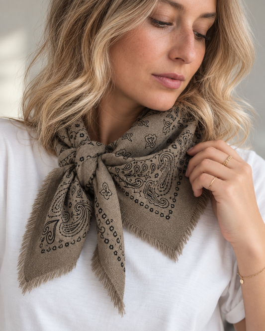 Tuch Paisley Khaki