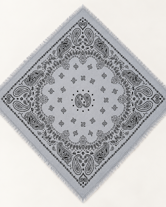 Tuch Paisley Grau
