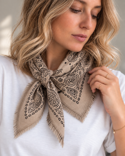 Tuch Paisley Taupe