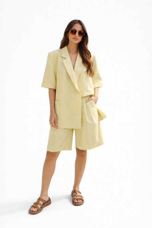 Blazer Kurzarm Soft Lemon
