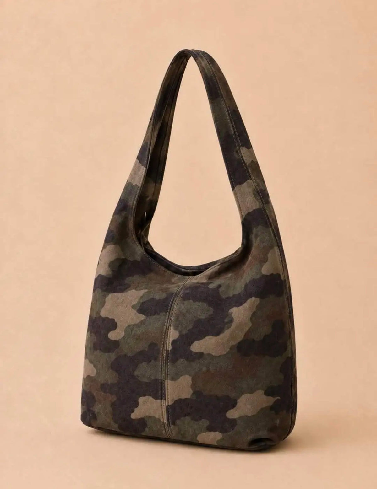 Camouflage-Shopper aus echtem Leder